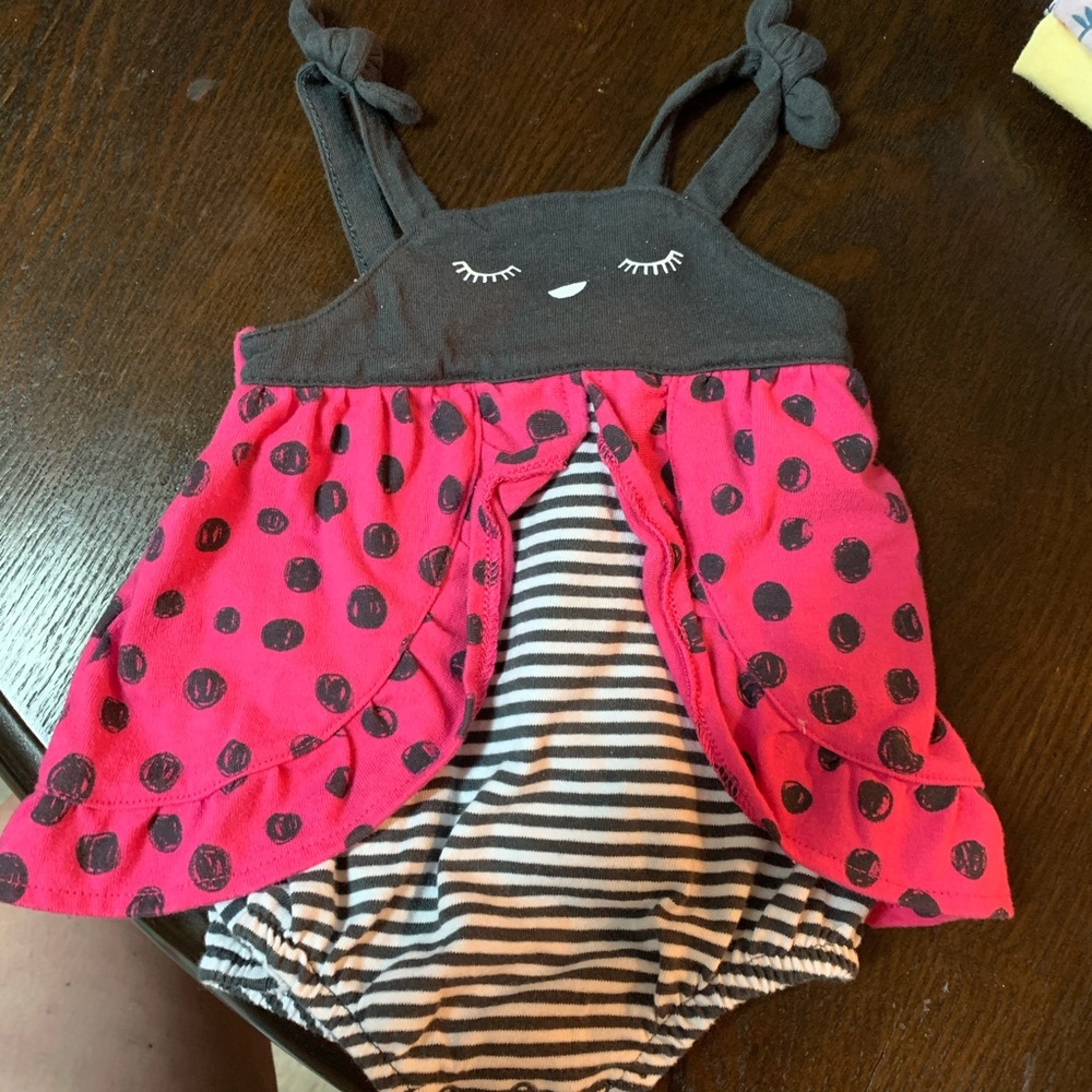 Cat & Jack Lady Bug Onesie (0-3 months)